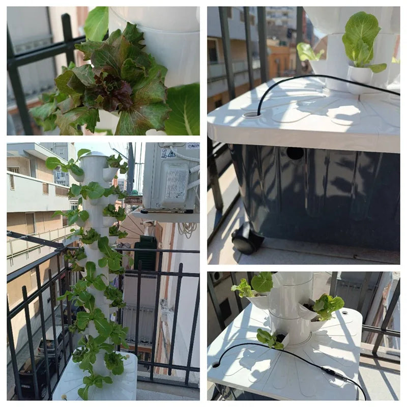 DIY Hydroponic Growing System Home Vertical Tower Veg Planter Indoor Vegetable Fruits Soilless Cultivation Equipment