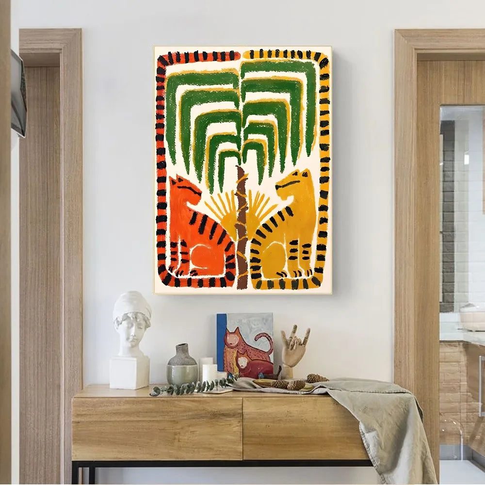 Ancient Egypt Abstract Anime Poster No Framed Kraft Club Bar Paper Vintage Poster Wall Art Painting Bedroom Study Stickers