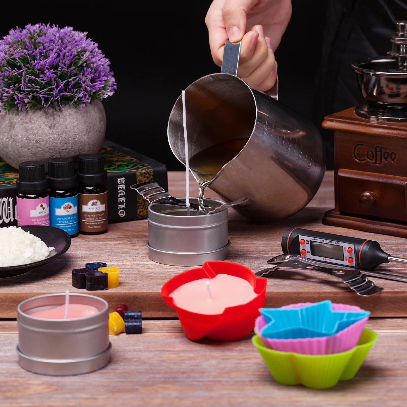 DIY Candle Kit Soy Bean Wax Candle Making Supplies Handmade Aromatherapy Beeswax Crafts Handmade Gifts Candle Making Tool Sets