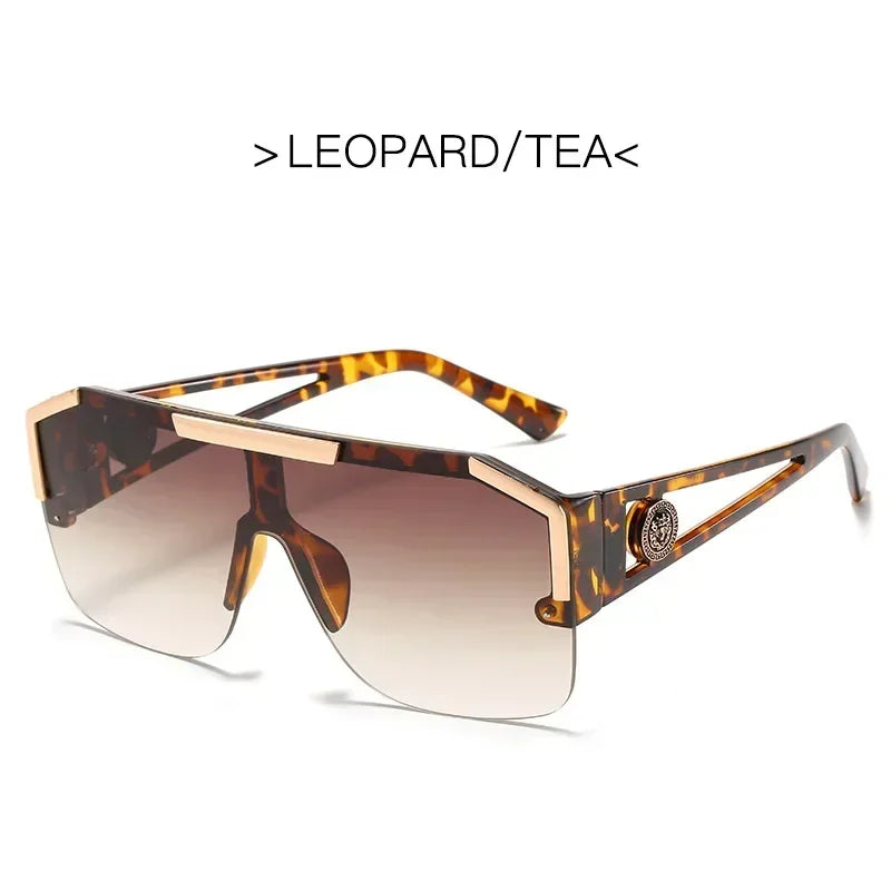 2025 Luxury Big Square Sunglasses Women Brand Designer Retro Blue Sun Glasses For Female Oversized Black Shades Oculos UV400