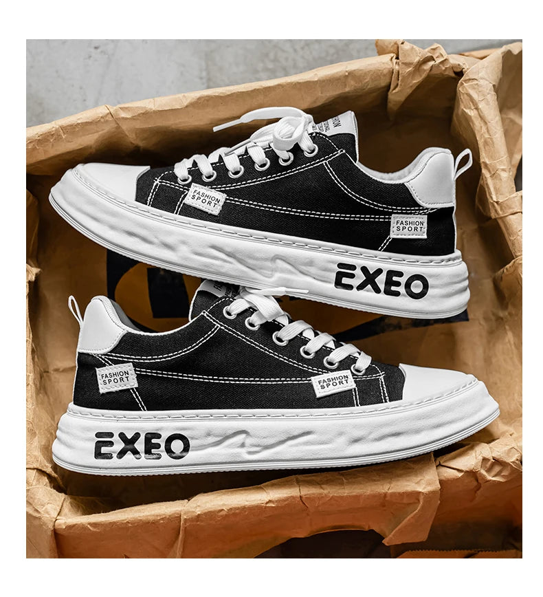 Casual Sneakers Sporty Design Trendy Flat Men's Canvas Shoes Breathable Low-Top Footwear Summer Winter Spring Autumn Wear