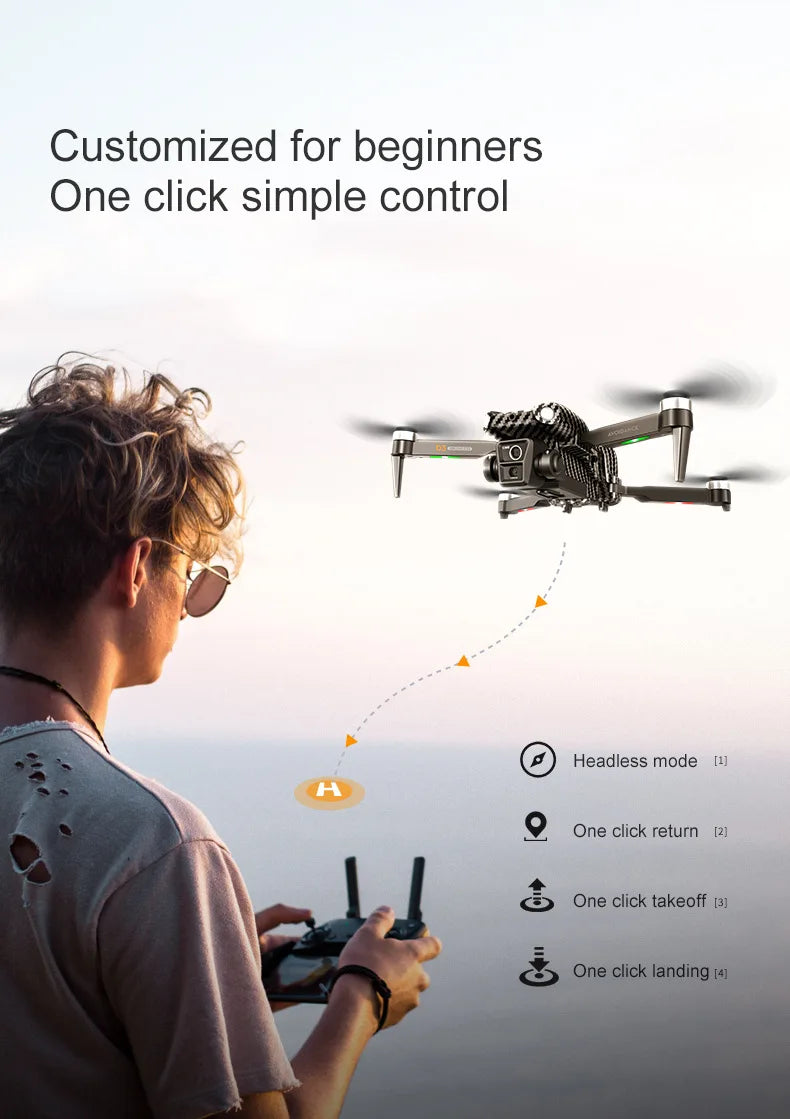1 Set D3 Drone HD Aerial Photography Brushless Motor Dual Camera Obstacle Avoidance Optical Flow Positioning New Year Present