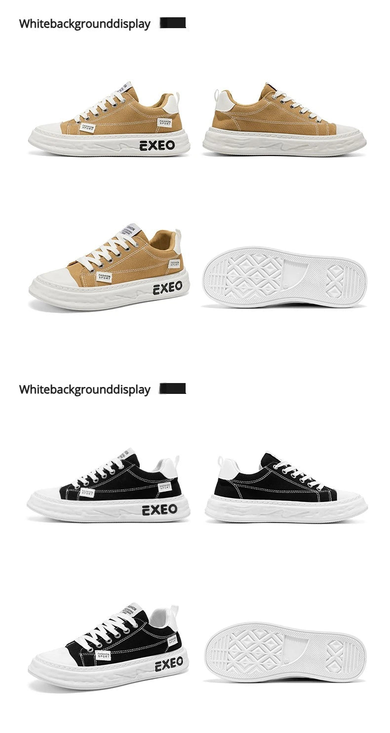 Casual Sneakers Sporty Design Trendy Flat Men's Canvas Shoes Breathable Low-Top Footwear Summer Winter Spring Autumn Wear