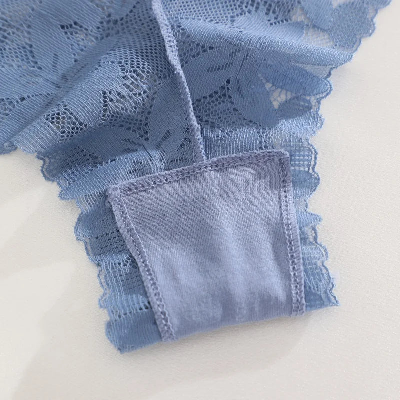 5PCS/SET Women's Floral Lace Panties Sexy Perspective Low Waist Briefs Hollow Comfortable And Breathable Lingerie Sexy Lace New