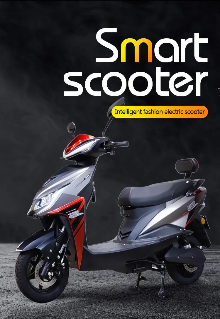 1500W Powerful Electric Scooter for City Commute 65km/h Touring Motorcycles with 72v Voltage