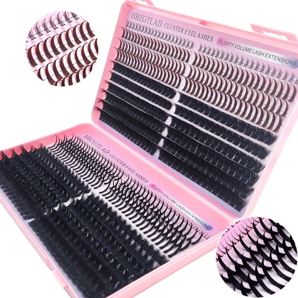 80D-160D Eyelash Book Style Bottom+Spike Cluster Eyelash Manga Eyelash Cluster Extension Spike Cluster Anime Eyelash