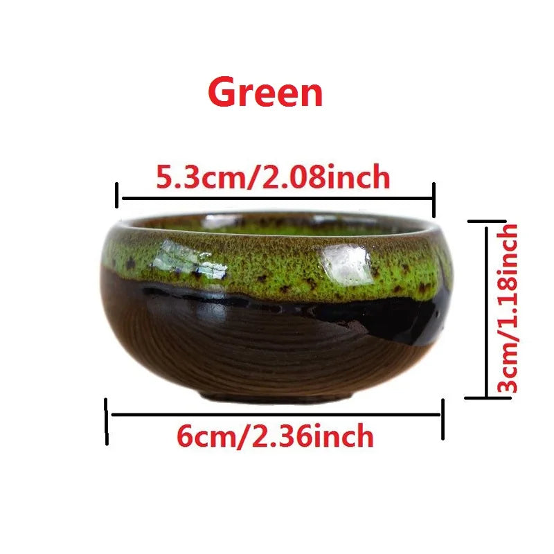 6pc Kiln-changed Flower Pot Bonsai Ceramic Pots For Plants Mini Succulent Plant Small Cactus Outdoor Container Modern Decorative