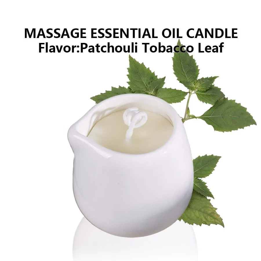 1pc Amber Vanilla massage essential oil candle, coconut wax, heating, body open back SPA romantic holder home decor valentines