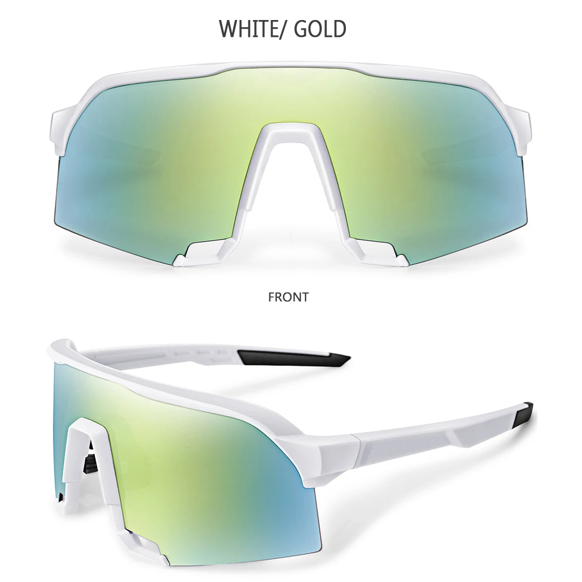 Brand 100 Cycling Sunglasses for Men and Women UV400 Protection 5 colors Big Frame Running Fishing Sports Eyewear