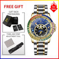 2025 New GLENAW Rainbow Circle Mechanical Watch Men Constellation dial Design Night Light Waterproof Top Luxury Mechanical Watch