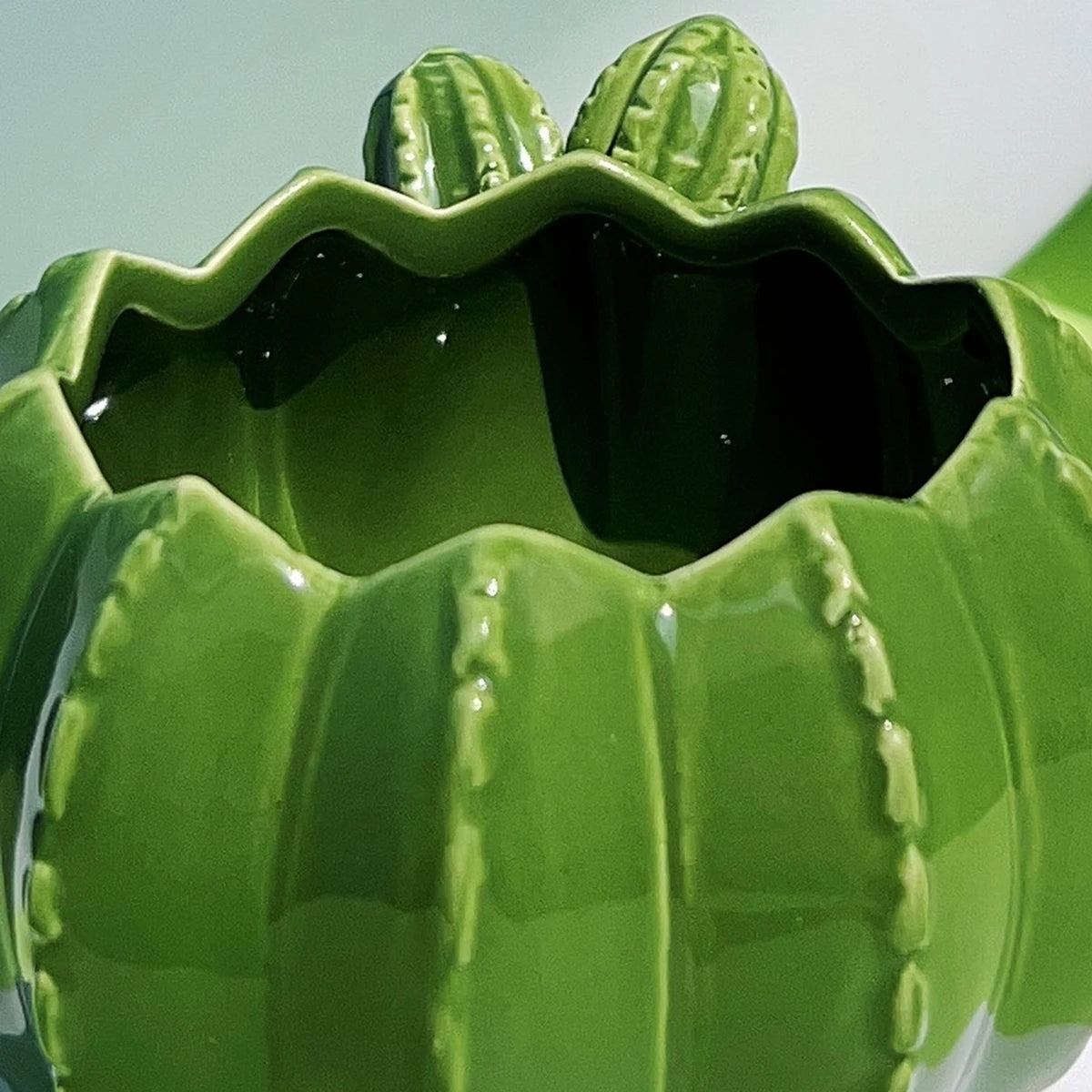 Creative Cactus Shaped Ceramic Succulent Flower Pot Garden Balcony Decorations Home Living Room Desktop Decoration Ornament