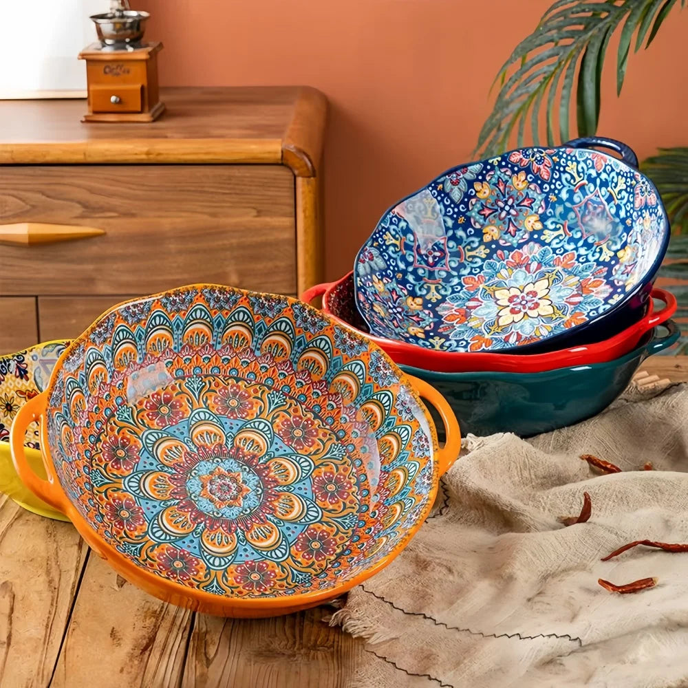 Bohemian amphora soup bowl household ceramic large soup bowl noodle bowl high value tableware large bowl ramen bowl soup bowl