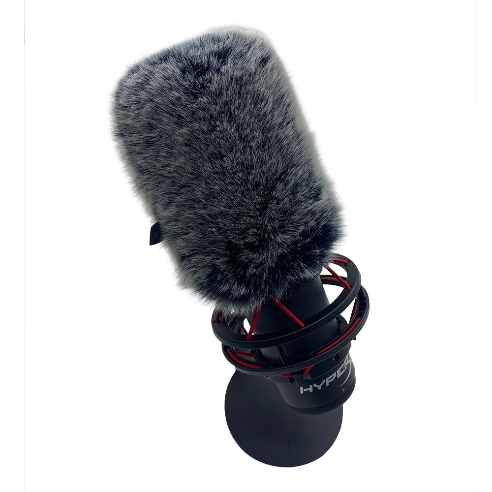 Blue Mantis Dead Cat  Artifical Fur Windscreen Muff Windshield Sponge For HyperX Mic Pop Filter Sponge Foam Cover For Quadcast S