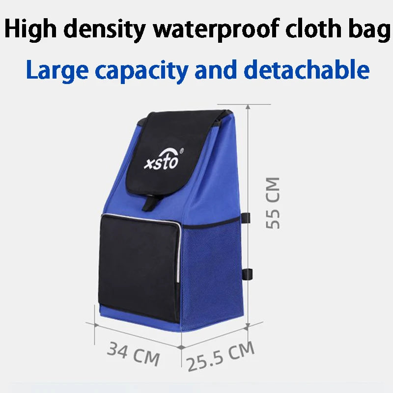 Electric Climbing Shopping Cart Large Capacity Silent Electric Handcart Household Portable Foldable Shopping Bag with Wheels