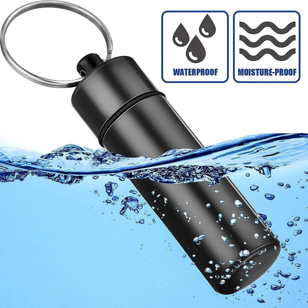 3pcs Portable Stash Jar with Keychain Aluminum Alloy Waterproof Airtight Container Storage for Herb Tobacco Smoking Accessories