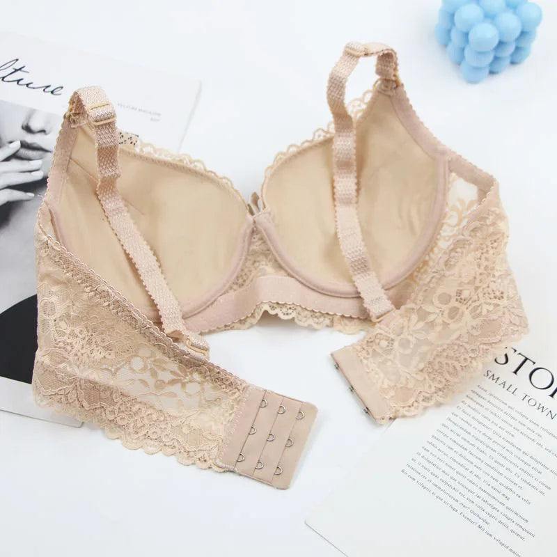 2025 New Sexy Bras 34/75 36/80 38/85 40/90 42/95 44/100 BC Cup Unerwear For Women Bow Floral Push Up Lingerie