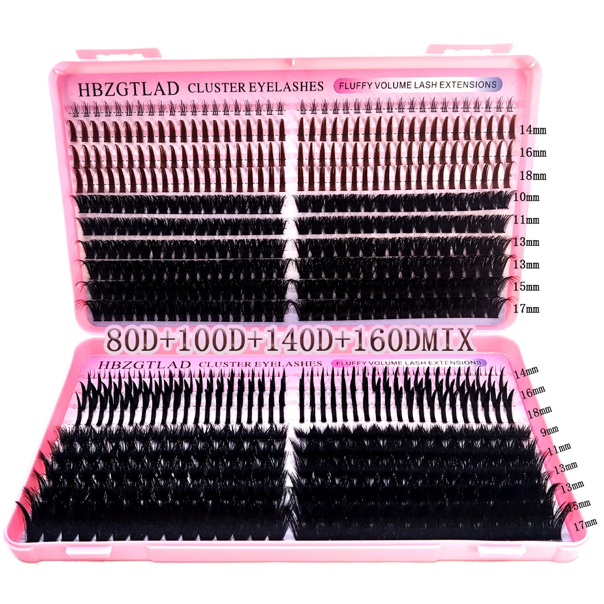 80D-160D Eyelash Book Style Bottom+Spike Cluster Eyelash Manga Eyelash Cluster Extension Spike Cluster Anime Eyelash