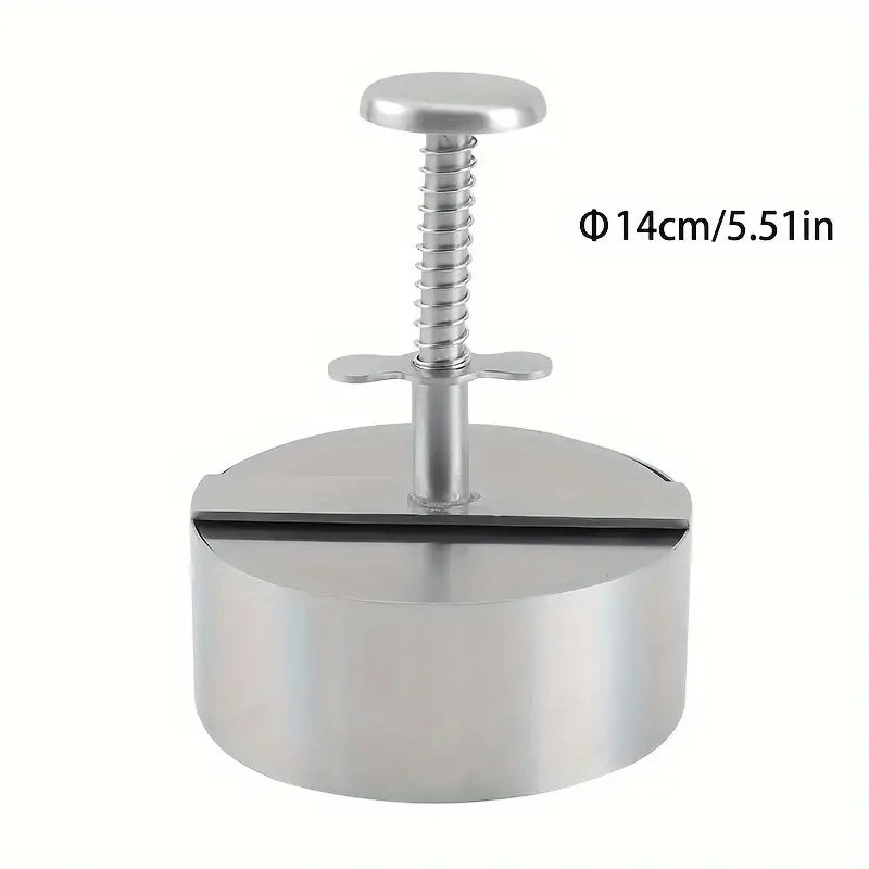 1PC Stainless Steel Hamburger Patty Manual Meat Cheeseburger Press Round Diy Patty Meat Dumpling Wrapper Kitchen Supplies Tools
