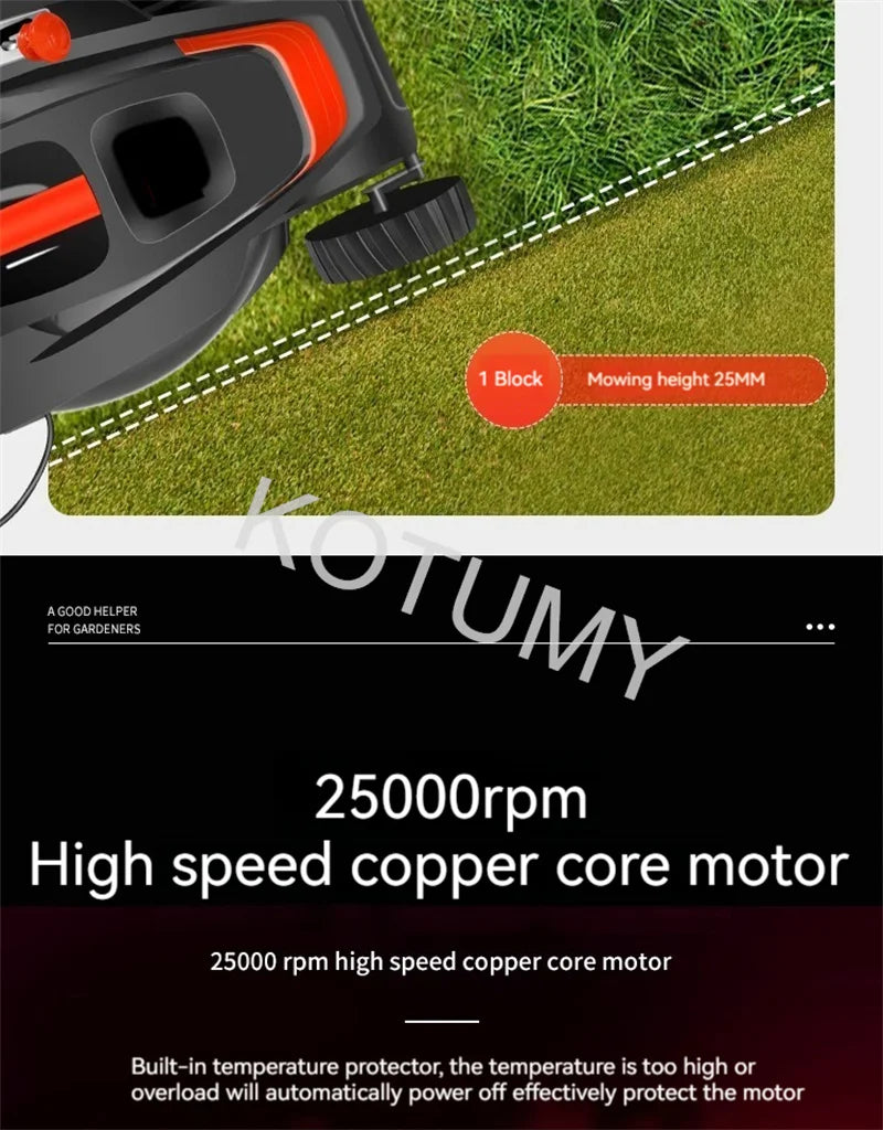 1500W/1800W/2200W Grass Trimmer For Garden Courtyard Hand Propelled Electric Lawn Mower Household Weeding Machine