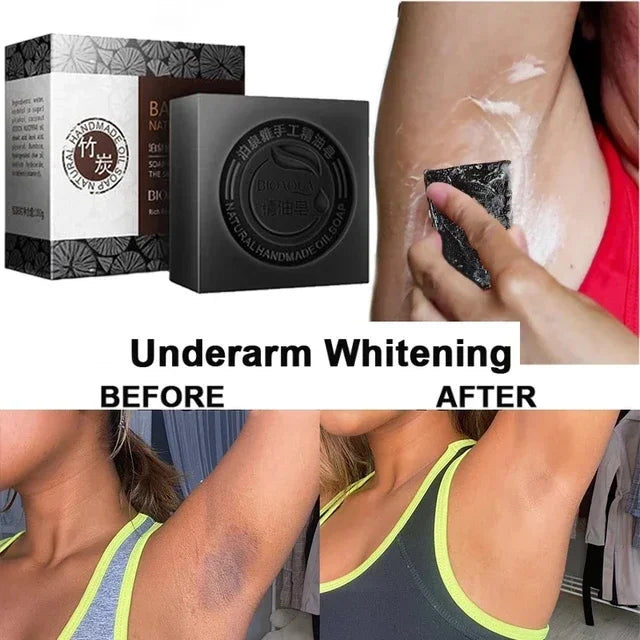 100g Bamboo Charcoal Handmade Soap Skin Moisturizing Deep Cleansing Oil Control Blackhead Remover Face Wash Hair Bath Skin Care