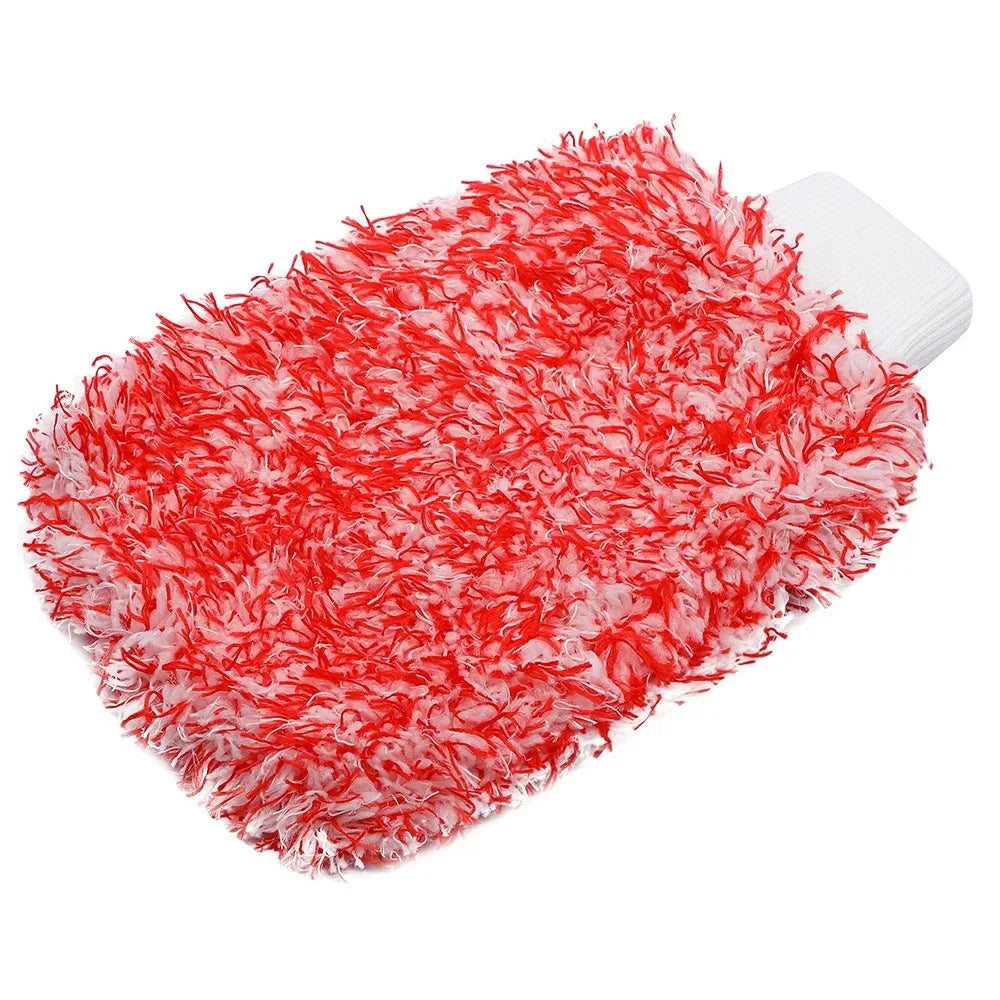 Car Washing Gloves Microfiber Strong Water Coral Velvet Cleaning Glove Soft Thickened Dust Removal Clean Tools Car Accessories