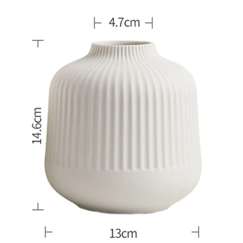 Ceramic Vase Decoration Living Room Flower Arrangement Decoration Light Luxury High-end Flower Arrangement Handicraft Decoration