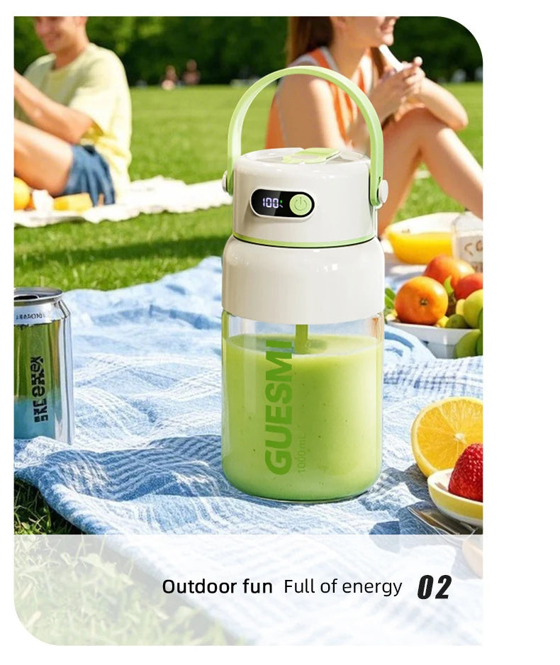 1000ML Portable Blender USB Electric Juicer Fruit Mixers Fruit Home Smoothies Mixer Multifunctional Juice Maker Machine Blender