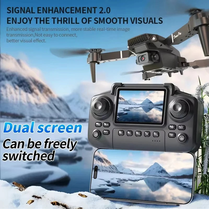 Drones Toys Gifts 8K HD Dual Camera 2026 E88 Plus Mini Foldable GPS Brushless Motor Obstacle Avoidance RC Quadcopter LED For IOS