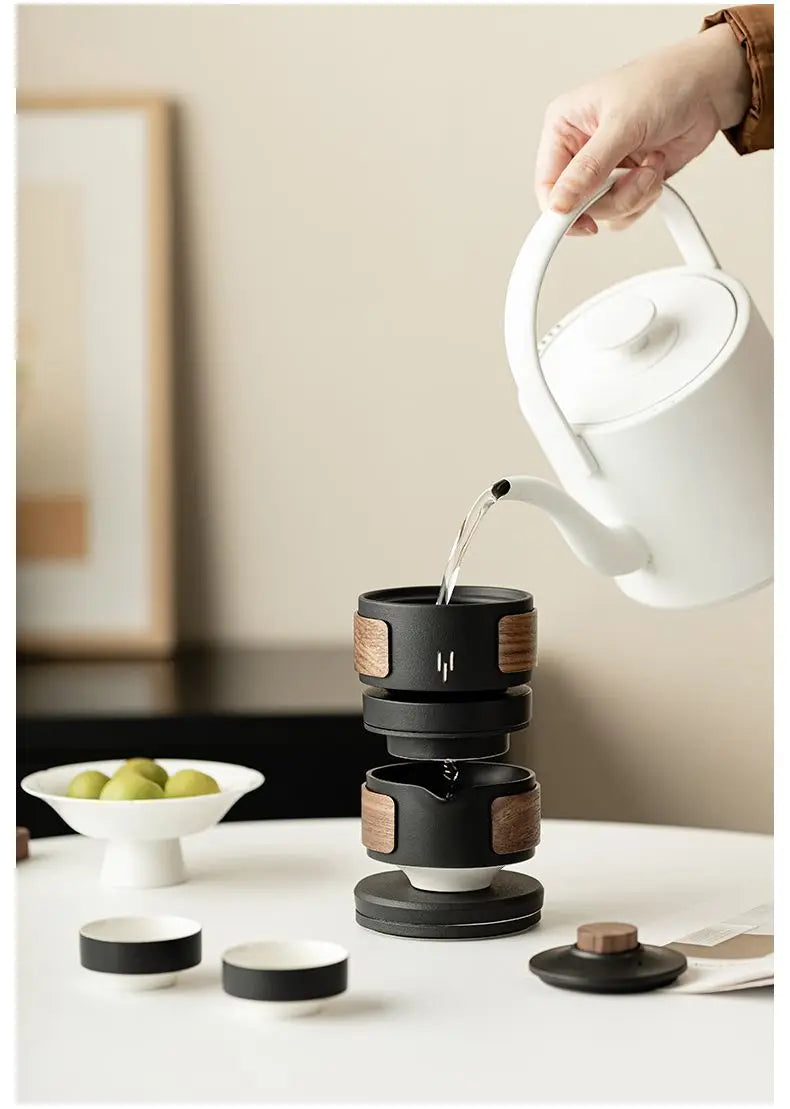 Ceramic automatic tea set, home tea making, office high-end and atmospheric complete set of tea set