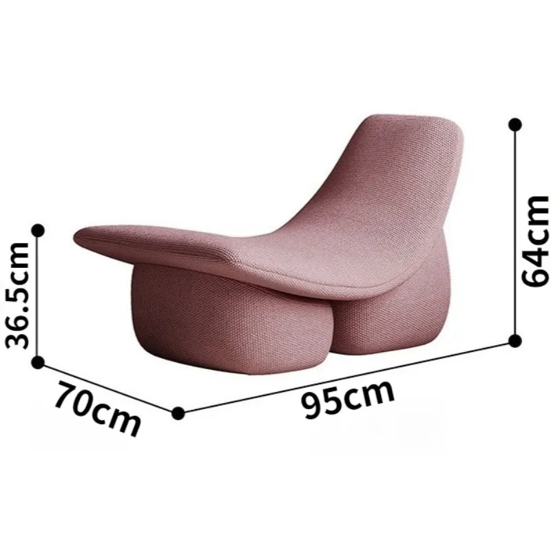 Fabric Creative Modern Living Room Sofas Solid Color Arc Single Sofa Corrosion-proof Wear-resistant Comfortable Home Furniture