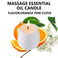 1pc Amber Vanilla massage essential oil candle, coconut wax, heating, body open back SPA romantic holder home decor valentines