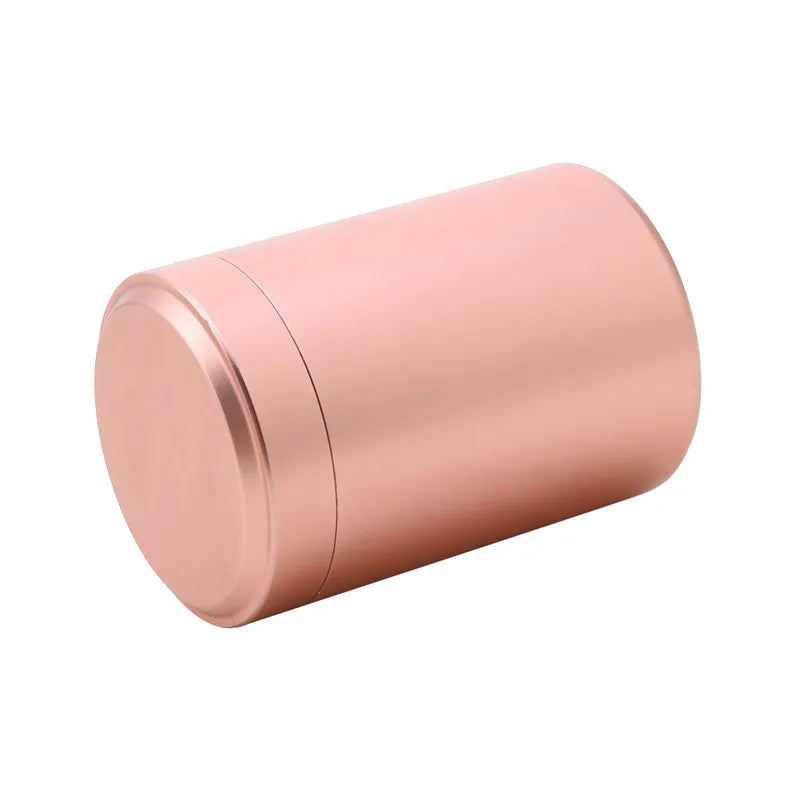 60ML Solid Color Airtight Smell Proof Container Aluminum Alloy Herb Stash Metal Sealed Can Tea Jar Storage Boxes