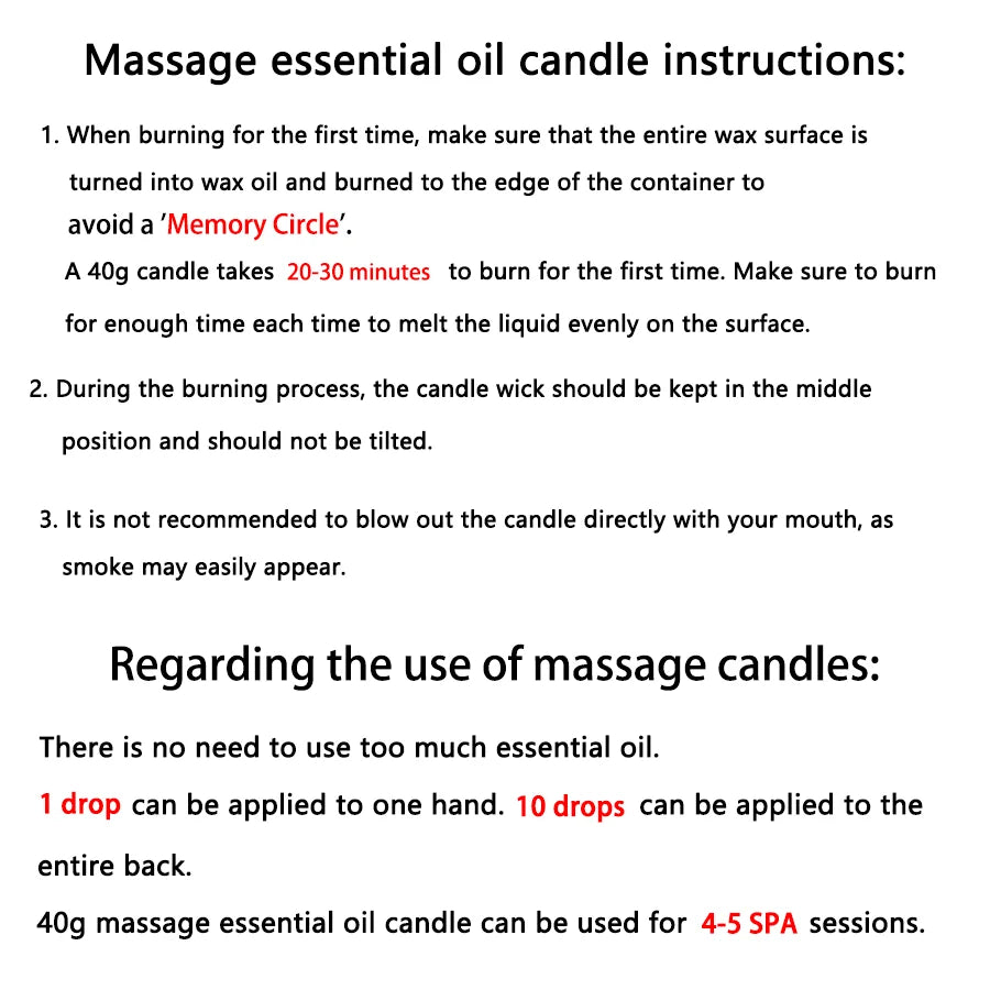 1pc Amber Vanilla massage essential oil candle, coconut wax, heating, body open back SPA romantic holder home decor valentines