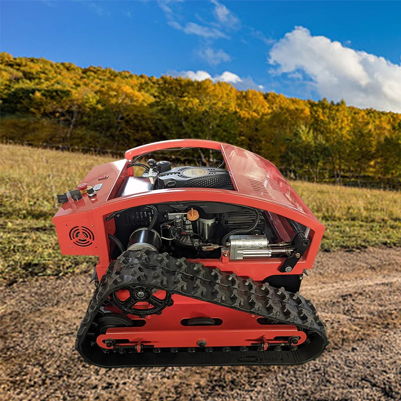 Customized remote-controlled lawn mower robot for farm weeding, easy grass cutting and shredding machine