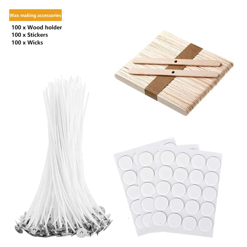 Candle Making Kit DIY Candles Craft Tools Soap Wax Making Pouring Pot Candle Wicks Candle Wicks Sticker Candle Wicks Holder