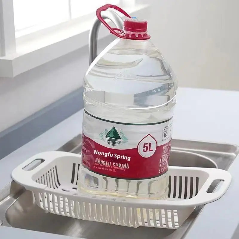 1Pc Retractable Sink Drain Rack Plastic Dish Chopsticks Rack Household Kitchen Vegetable Storage Rack Drain Basket
