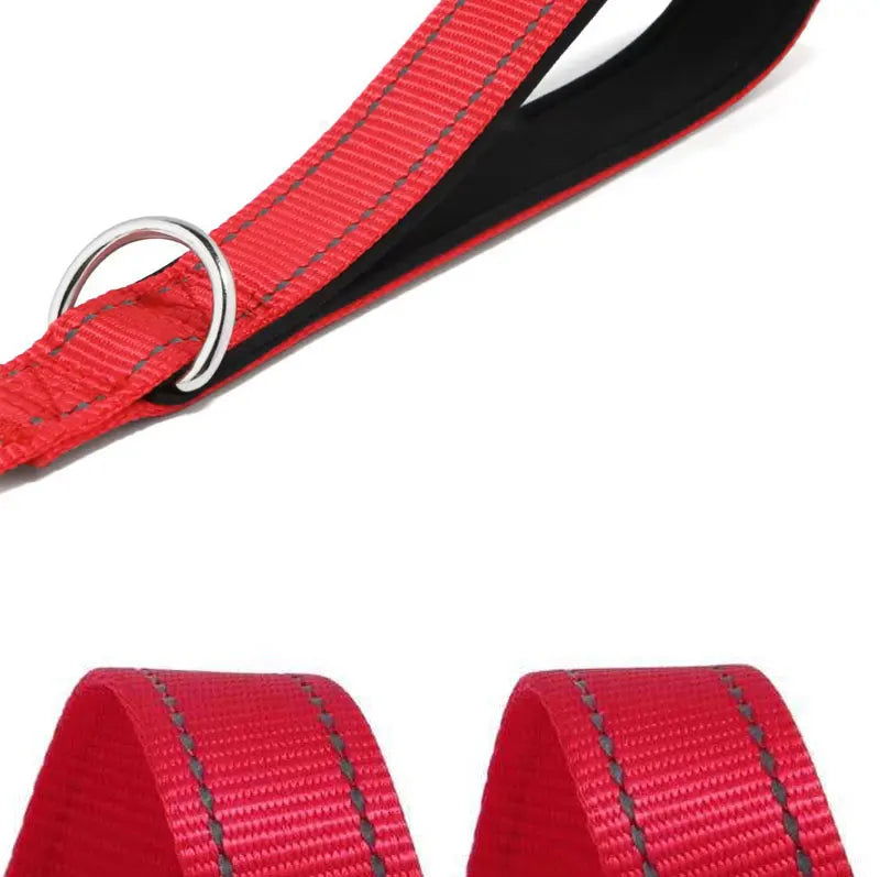 Dogs Leads Leashes Reflective Drawstring Pet Leash Explosion-proof Dog with D-ring & Metal Fastener for Dog Walking and Training
