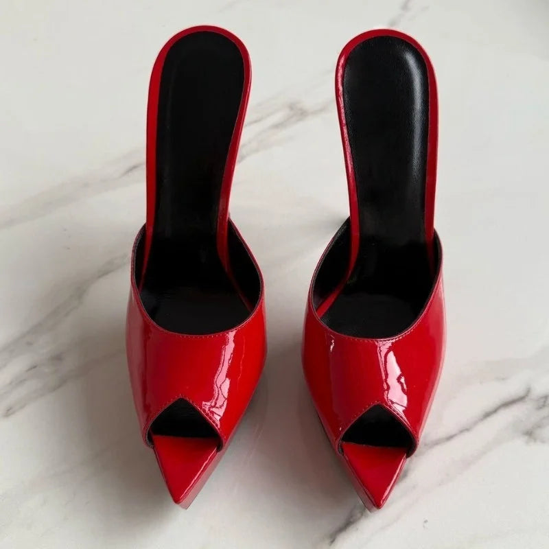 2026 Summer Women High Heeled Shoes for Woman's Pointed Toe Peep Toe Stiletto Platform Pumps Sexy Ladies Wedding Dance Shoes