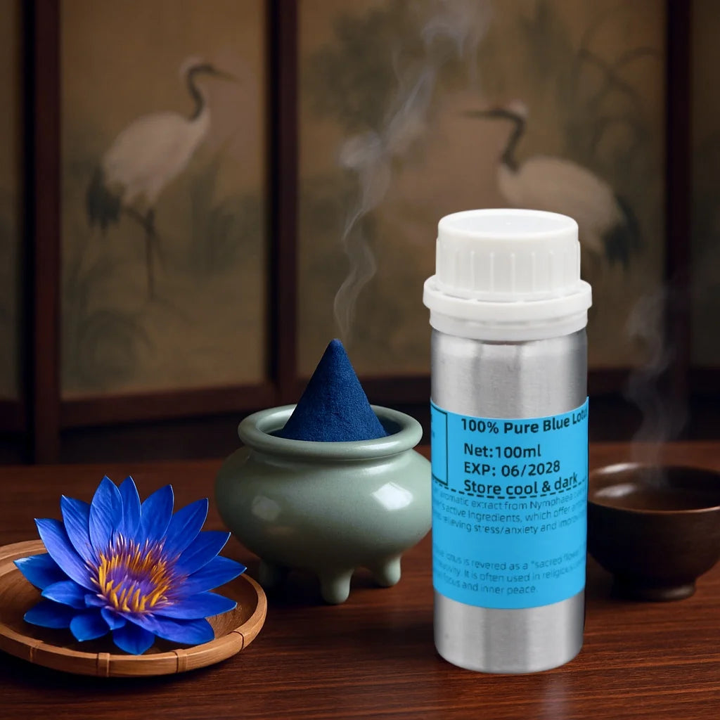 Aromatherapy Pure Natural Blue Lotus Fragrance Oil for Handmade Soap, Skin Safe, Perfume Diy, Candle Making Supplies