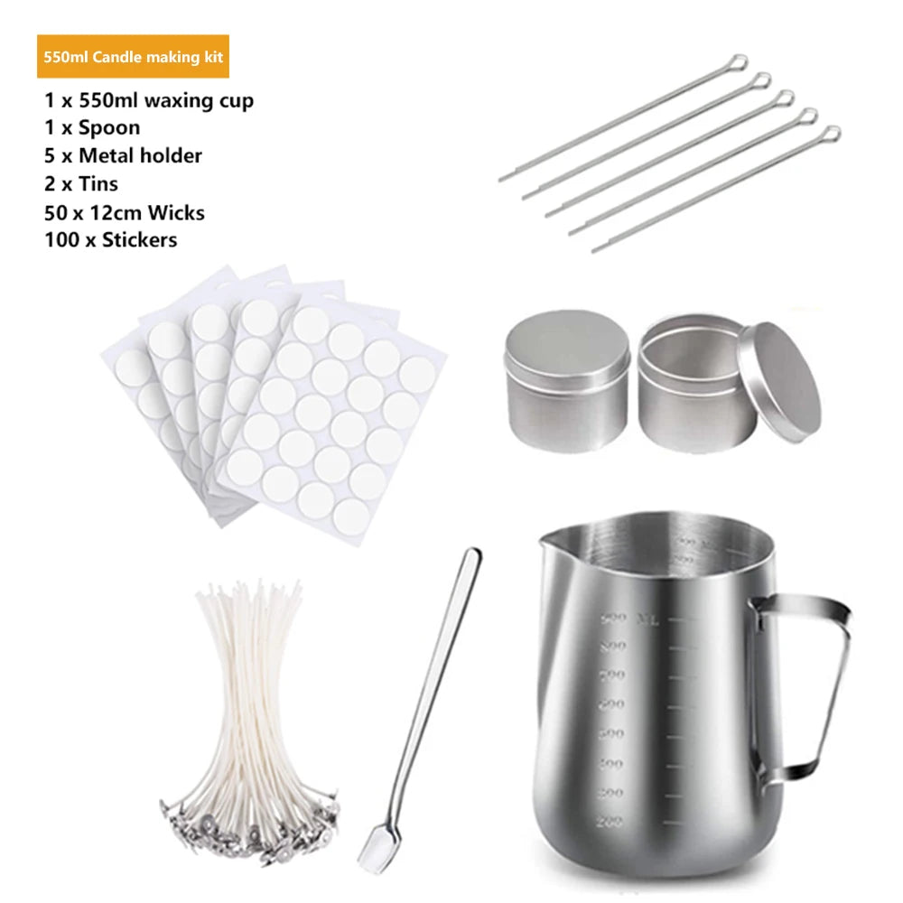 Candle Making Kit DIY Candles Craft Tools Soap Wax Making Pouring Pot Candle Wicks Candle Wicks Sticker Candle Wicks Holder