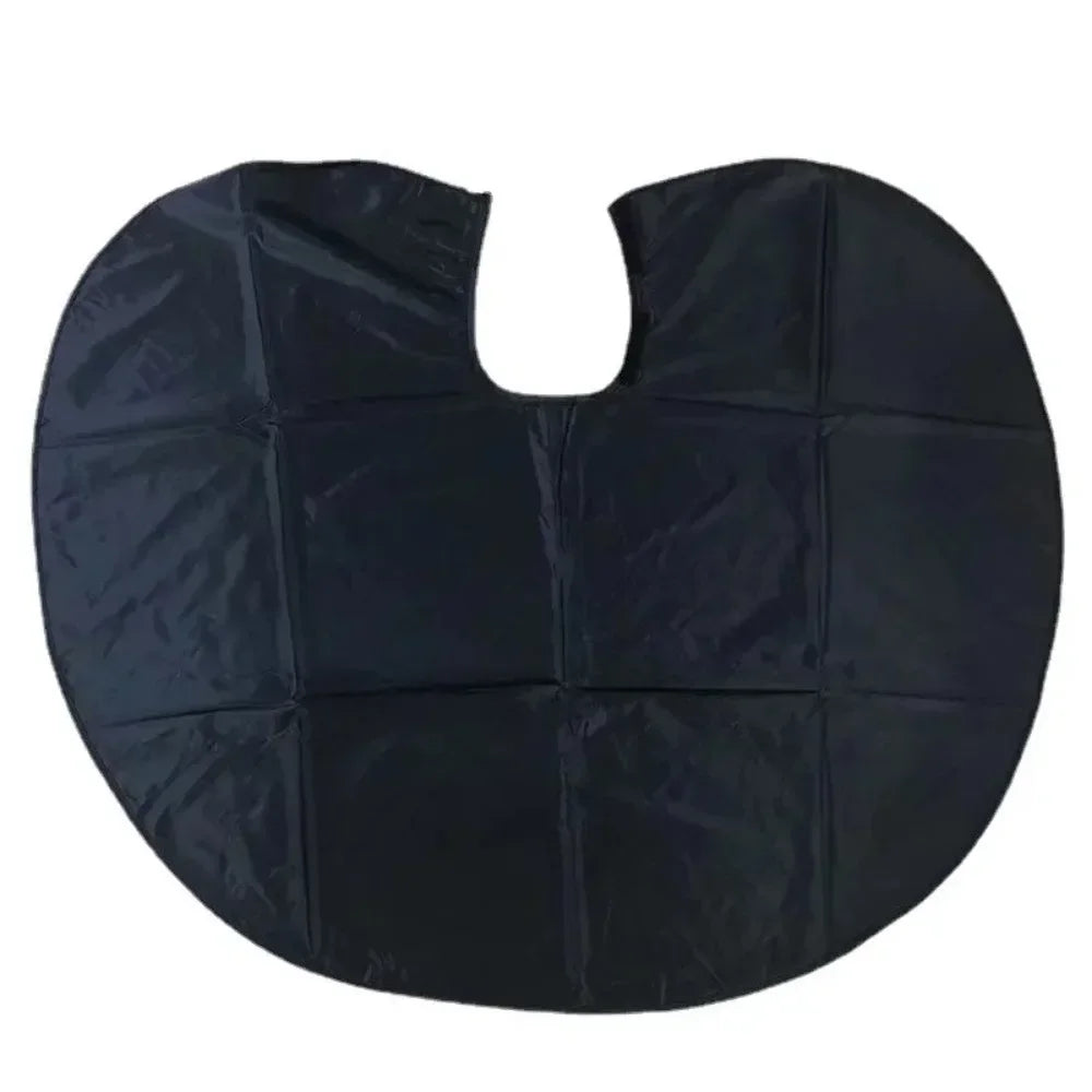 Black Short Square Hairdressing Cape – Professional Salon Barber Hair Cutting Wrap & Dyeing Tool