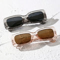 2 Pairs Unisex Trendy Square Sunglasses, Fashion Decorative Glasses For Daily Wear