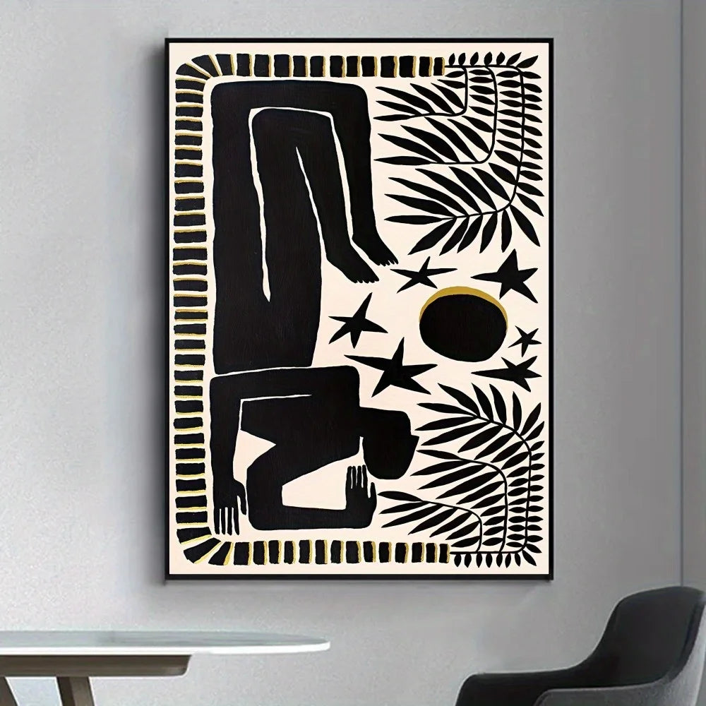 1 Frameless Abstract Ancient Egyptian Classic Anime Poster,Luxury Poster,Living Room Wall Sticker,Bar,Retro Decorative Painting