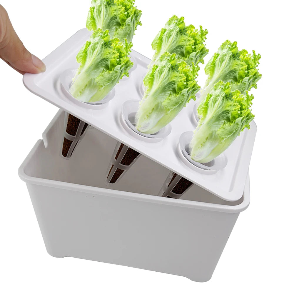 7"x4.7"x4.1" Gardening Nursery Pots Indoor Hydroponics Grower Kit Universal Hydroponic System Planting Container for Vegetables