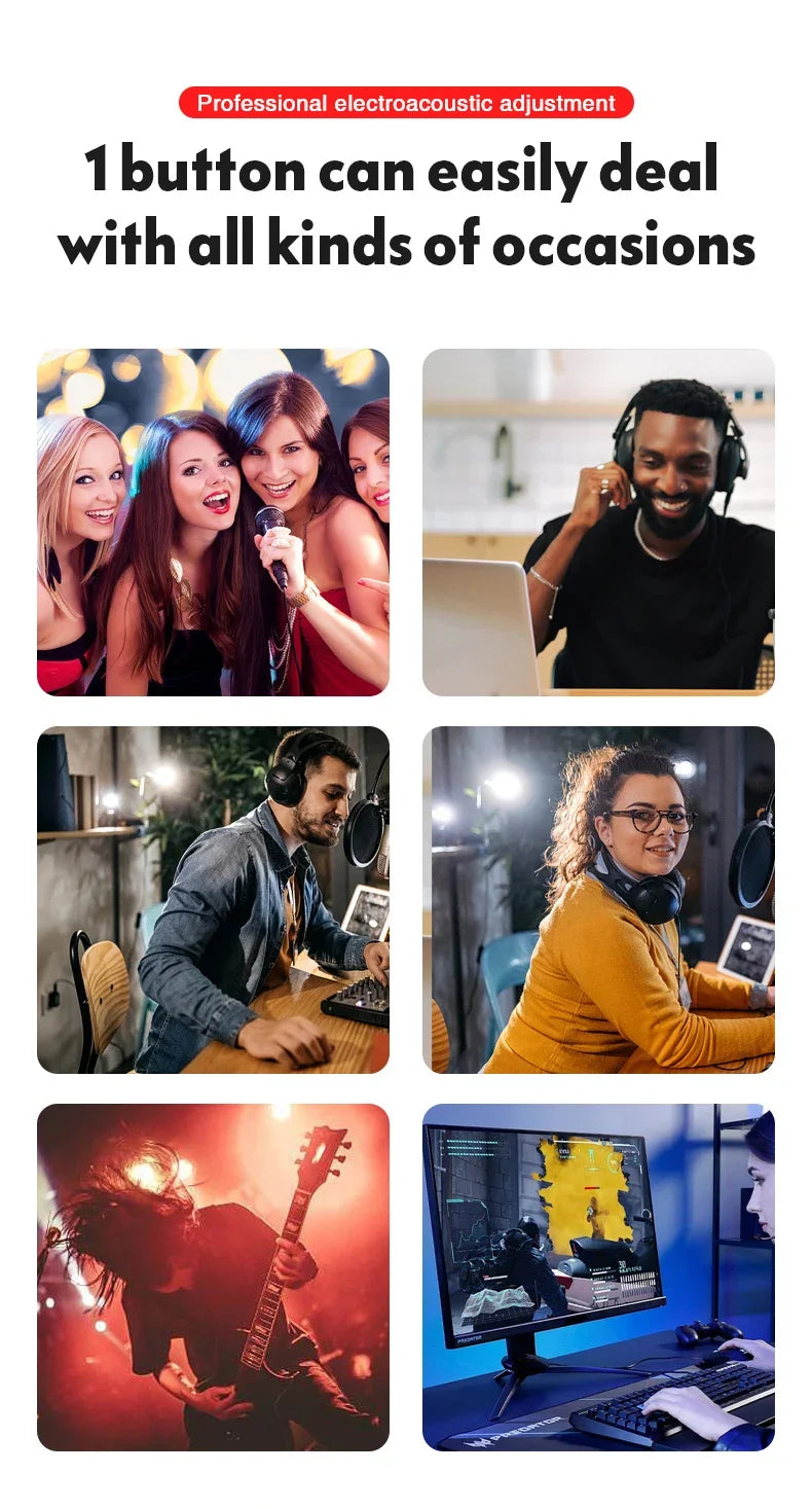 DJ18 Sound Card Studio Record Professional Mixer Singing Noise Reduction Microphone Voice BM800 Live Broadcast Mick Tok Music