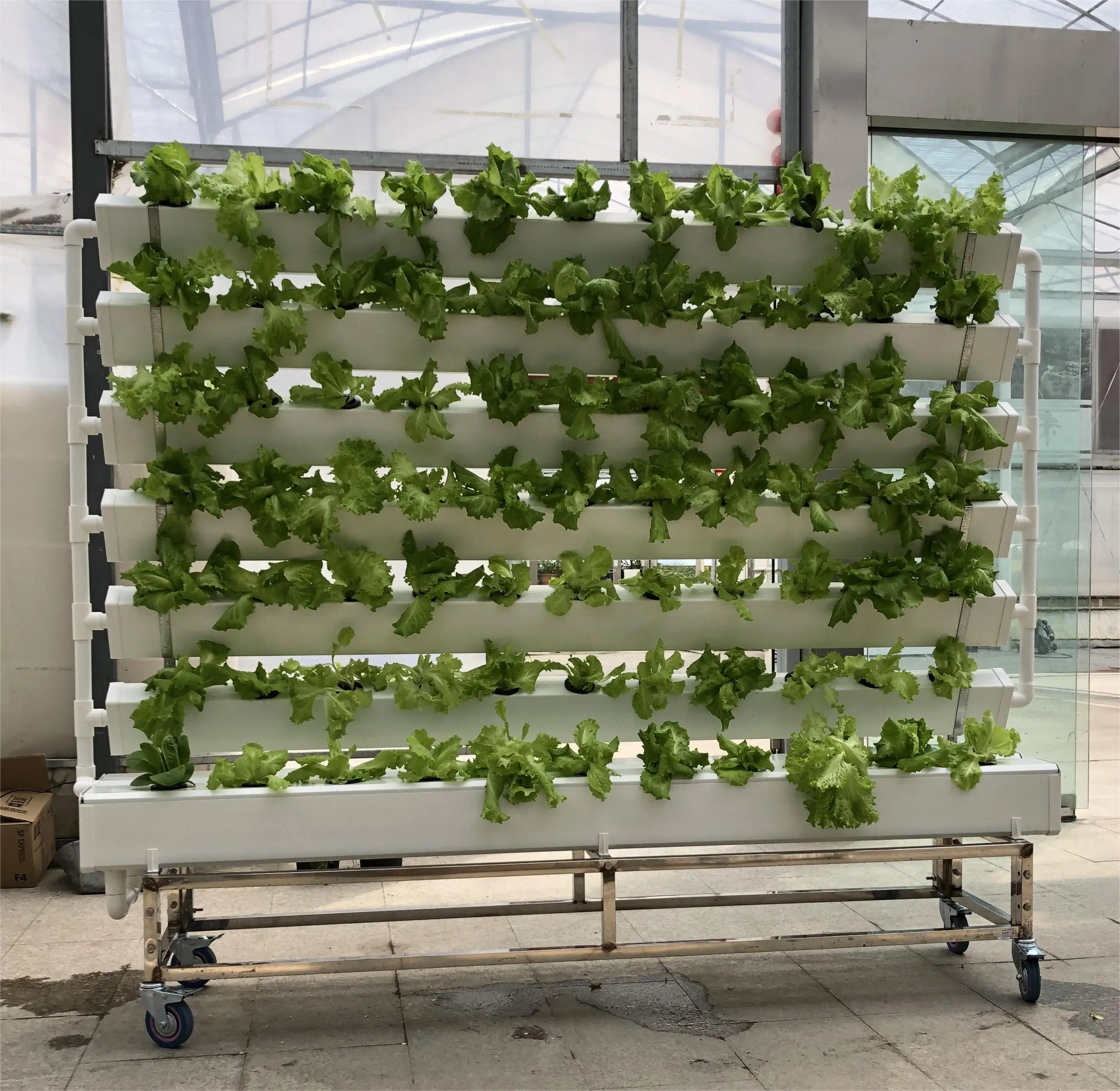 Custom Multi Tier Indoor Cultivation Plant Led Grow System Movable Rolling Hydroponic Vertical Farming Mobile Grow Rack