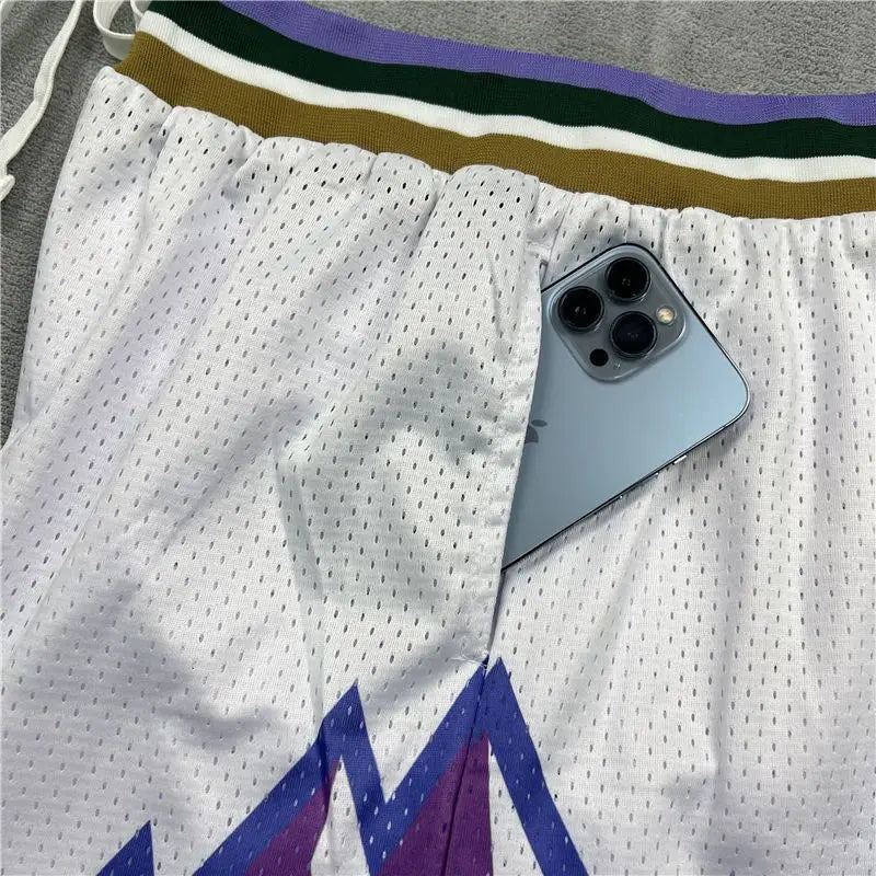 American Retro Embroidered Sports Shorts Men's Loose Casual Simple Personalized Four-point Basketball Pants Male Sportswear