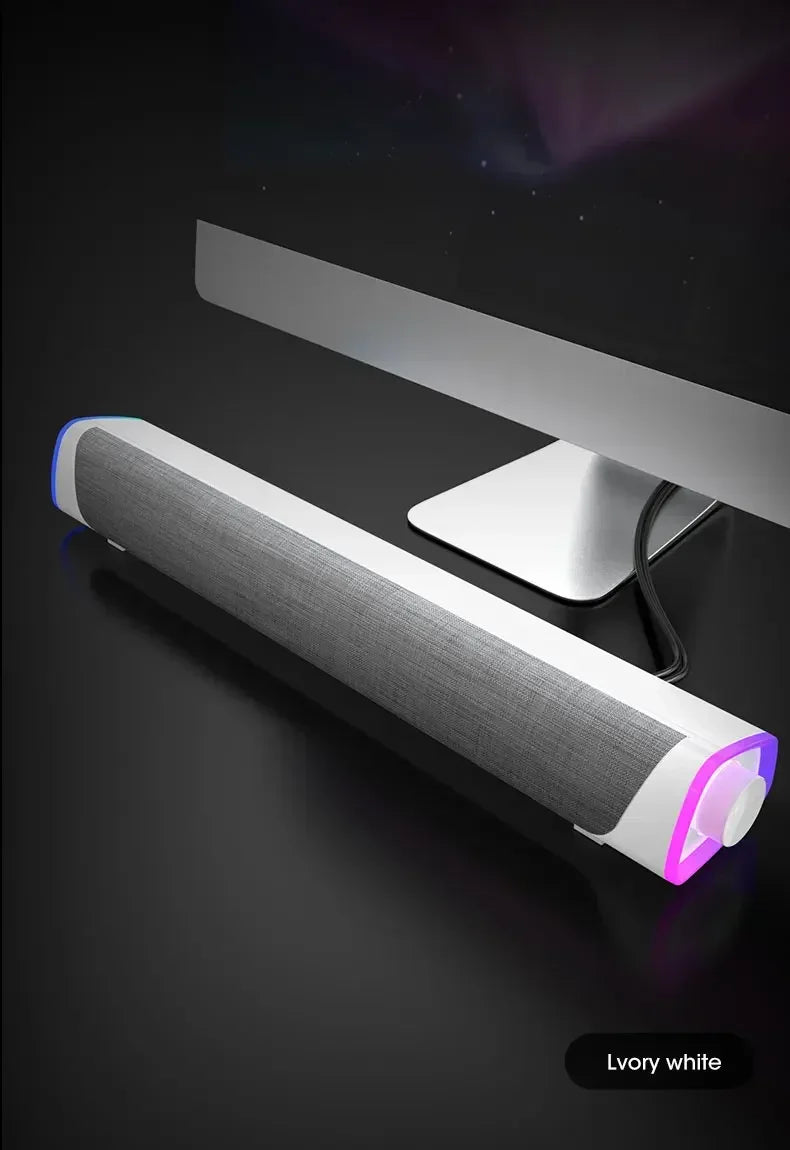 2.1 Channel Soundbar with Subwoofer, Bluetooth 5.0 Speaker System for TV/PC, USB Powered Stereo Bass HD Audio for Laptop/Macbook