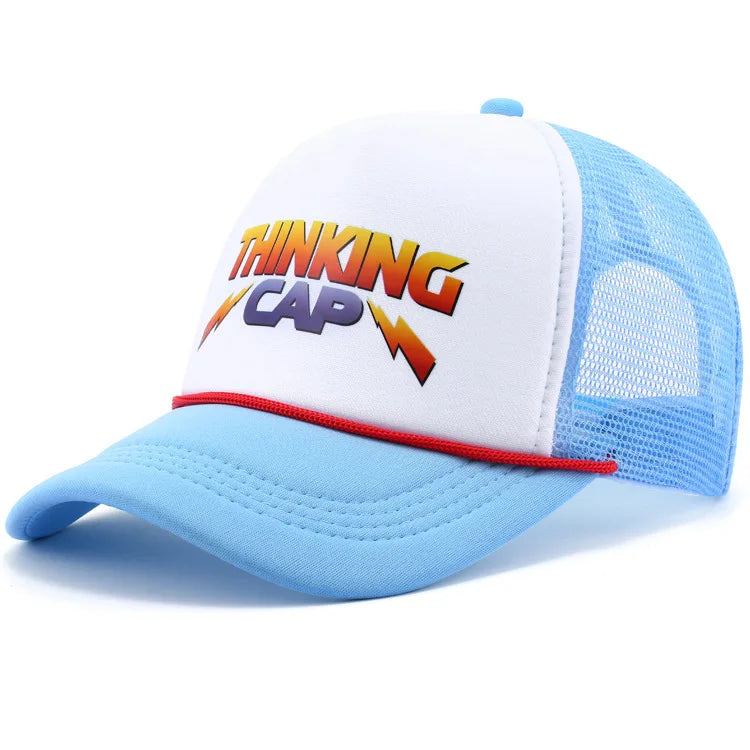 Dustin Hats Retro Mesh Cap Trucker Thinking Cap Summer Breathable Baseball Caps for Men and Women Boys Girls Cosplay Accessories