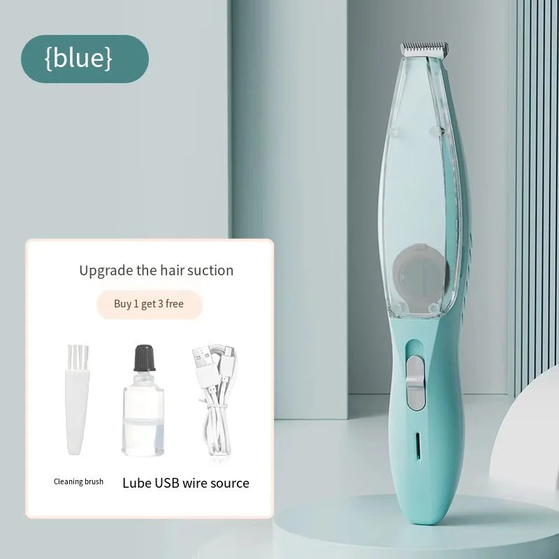 All In One Low Noise Electric Clipper With Vacuum Suction For Cats Dogs Rechargeable Paw Hair Trimmer Shaver Pet Care Tool